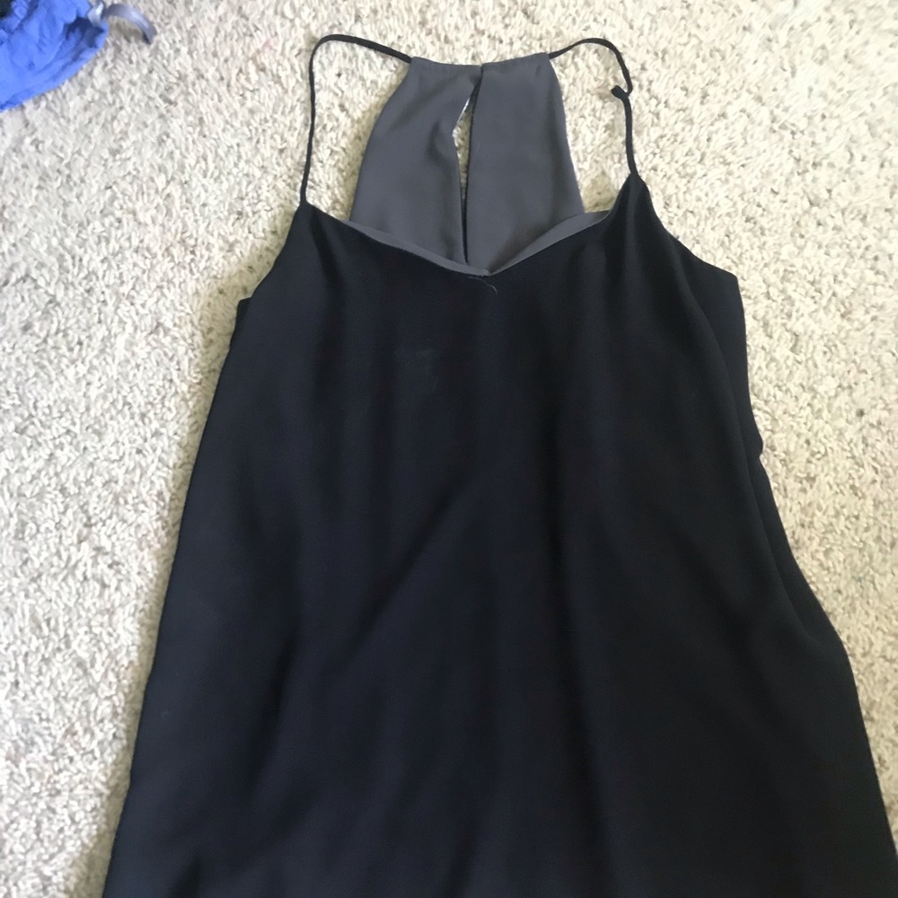 reversible grey and black tank top